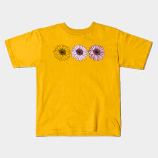 Three Gerberas Floral Drawing Kids T-Shirt